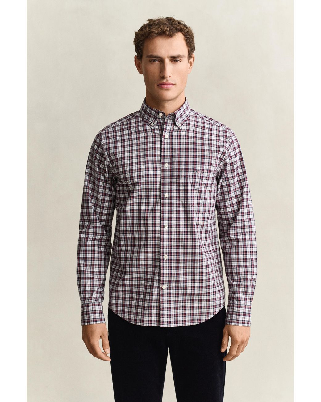 Gant Multicolor Checked Poplin Shirt for men