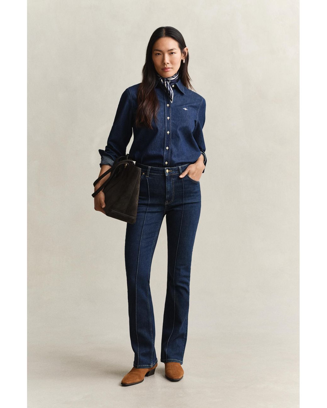 Gant Blue Denim Shirt Dark Raw