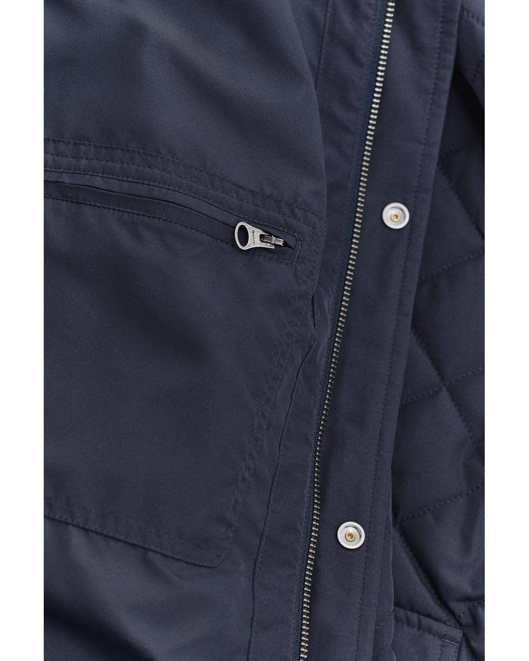 Gant Blue Quilted Mid Jacket Evening for men