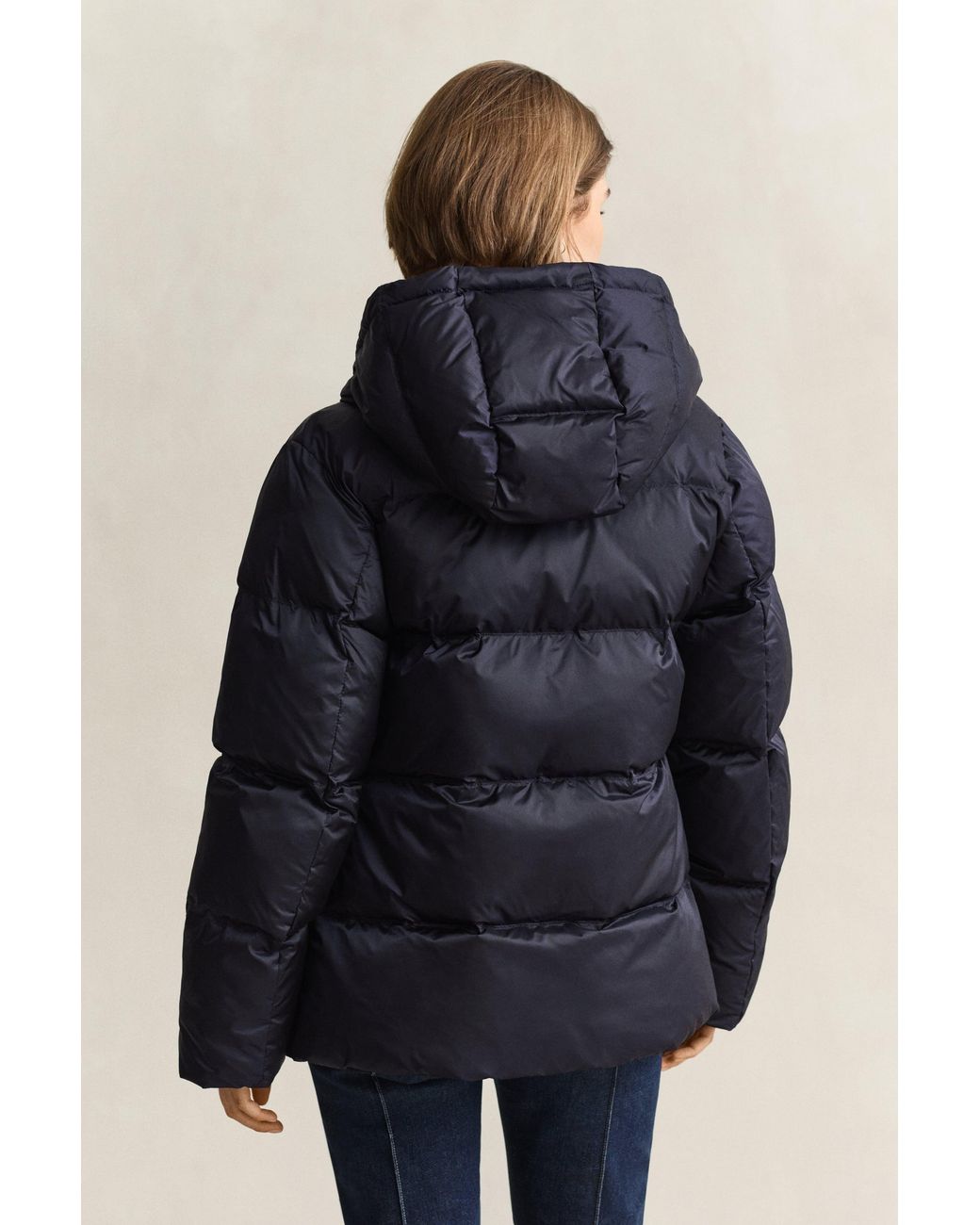 Gant Blue Mid Padded Jacket Evening