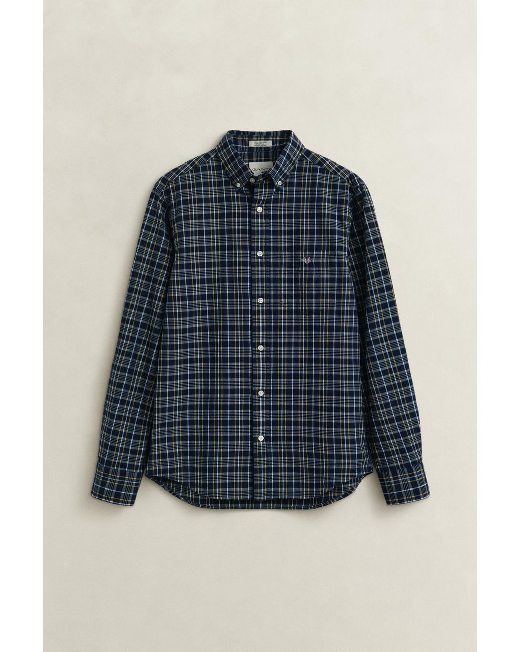 Gant Blue Checked Archive Poplin Shirt for men