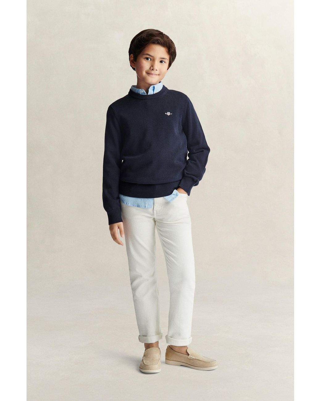 Gant Blue Teens Teen Boys Shield Sweater Evening for men