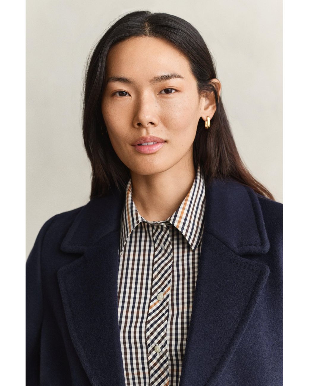 Gant Blue Wool Blend Peacoat Evening