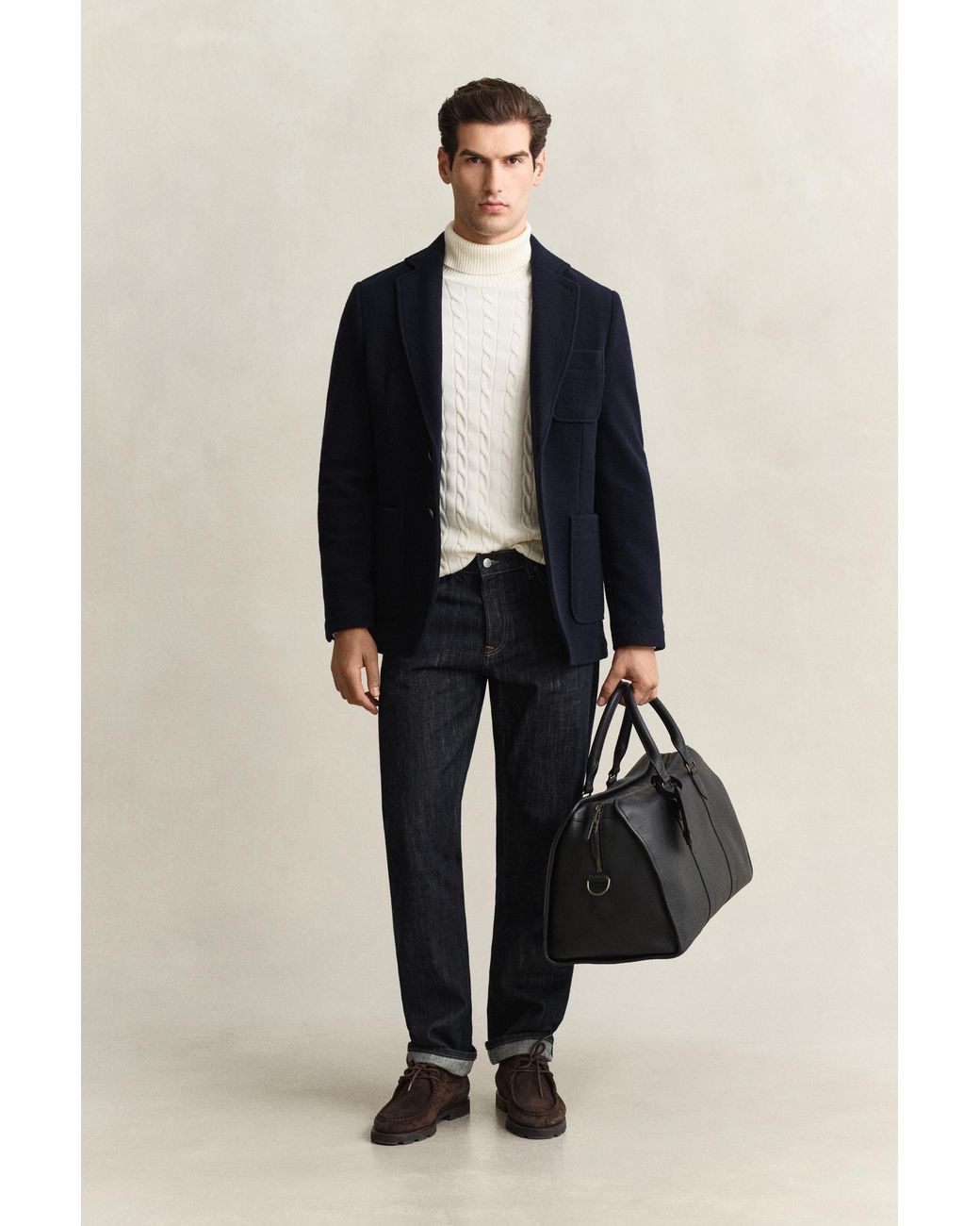 Gant Blue Felted Wool Club Blazer Evening for men