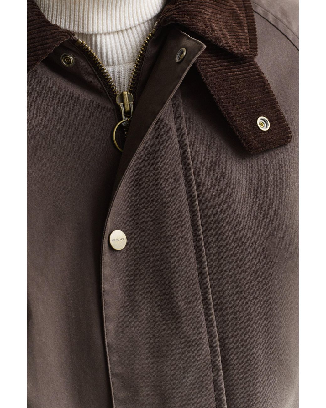 Gant Brown Waxed Barn Jacket for men