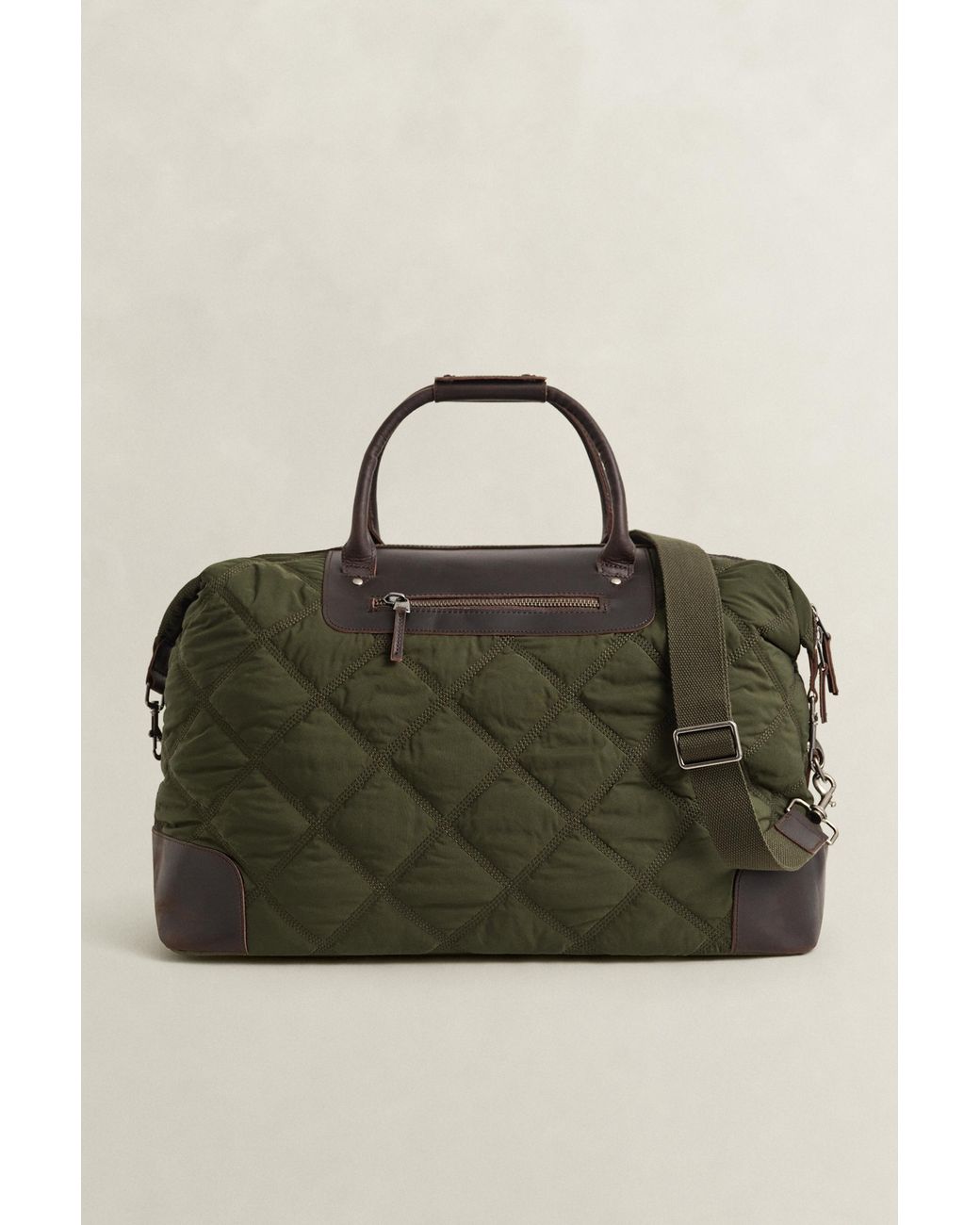 Gant Green Quilted Duffel Bag Dark Moss for men