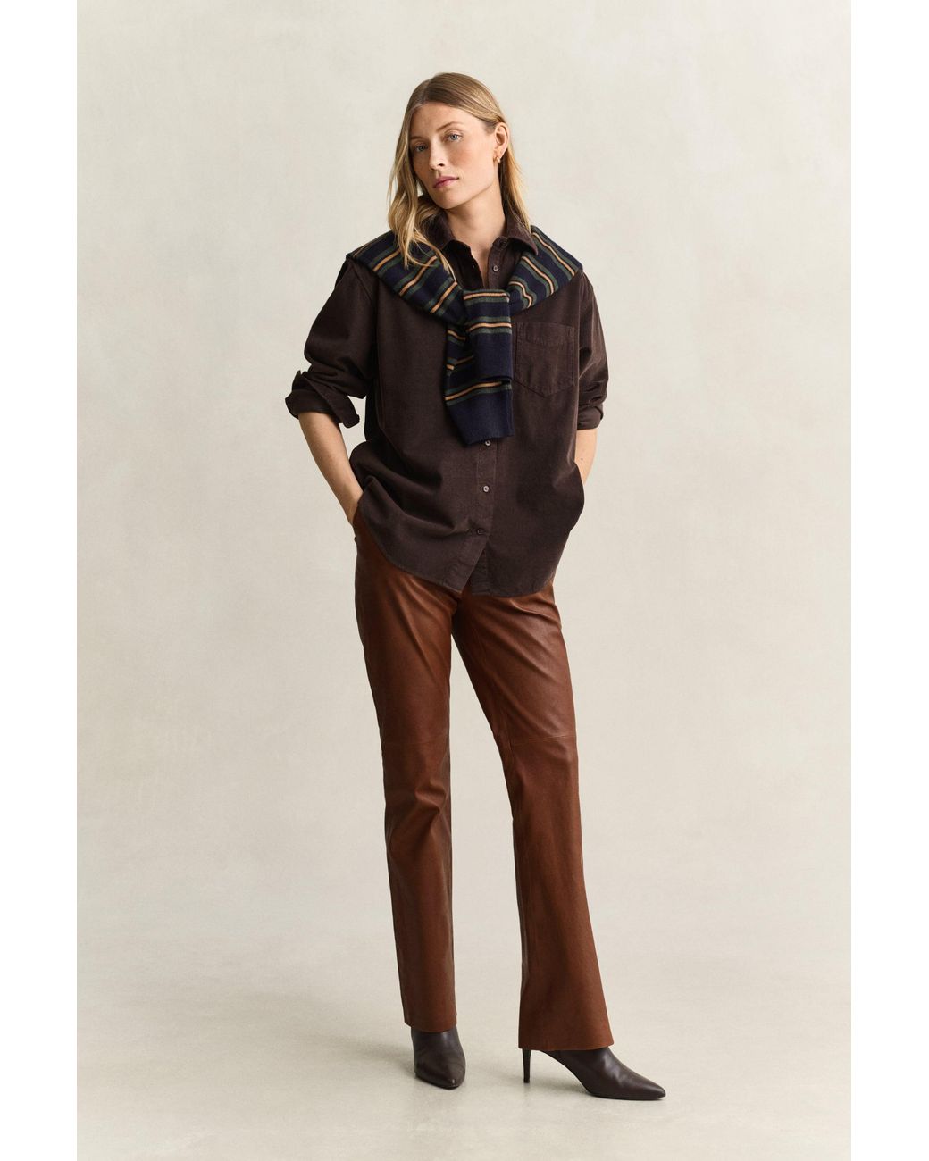 Gant Black Relaxed Corduroy Shirt Deep