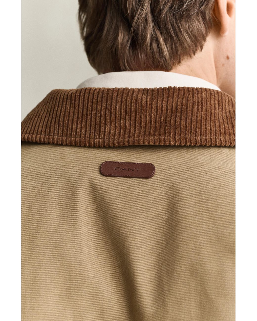 Gant Natural Moleskin Harrington Jacket Light Taupe for men