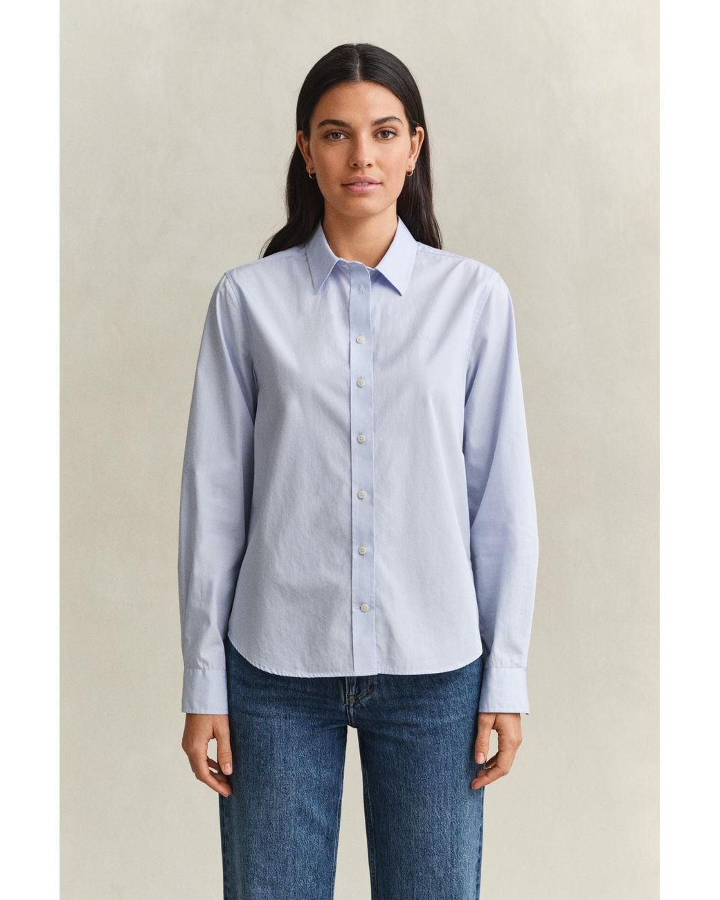 Gant Blue Classic Regular Poplin Shirt