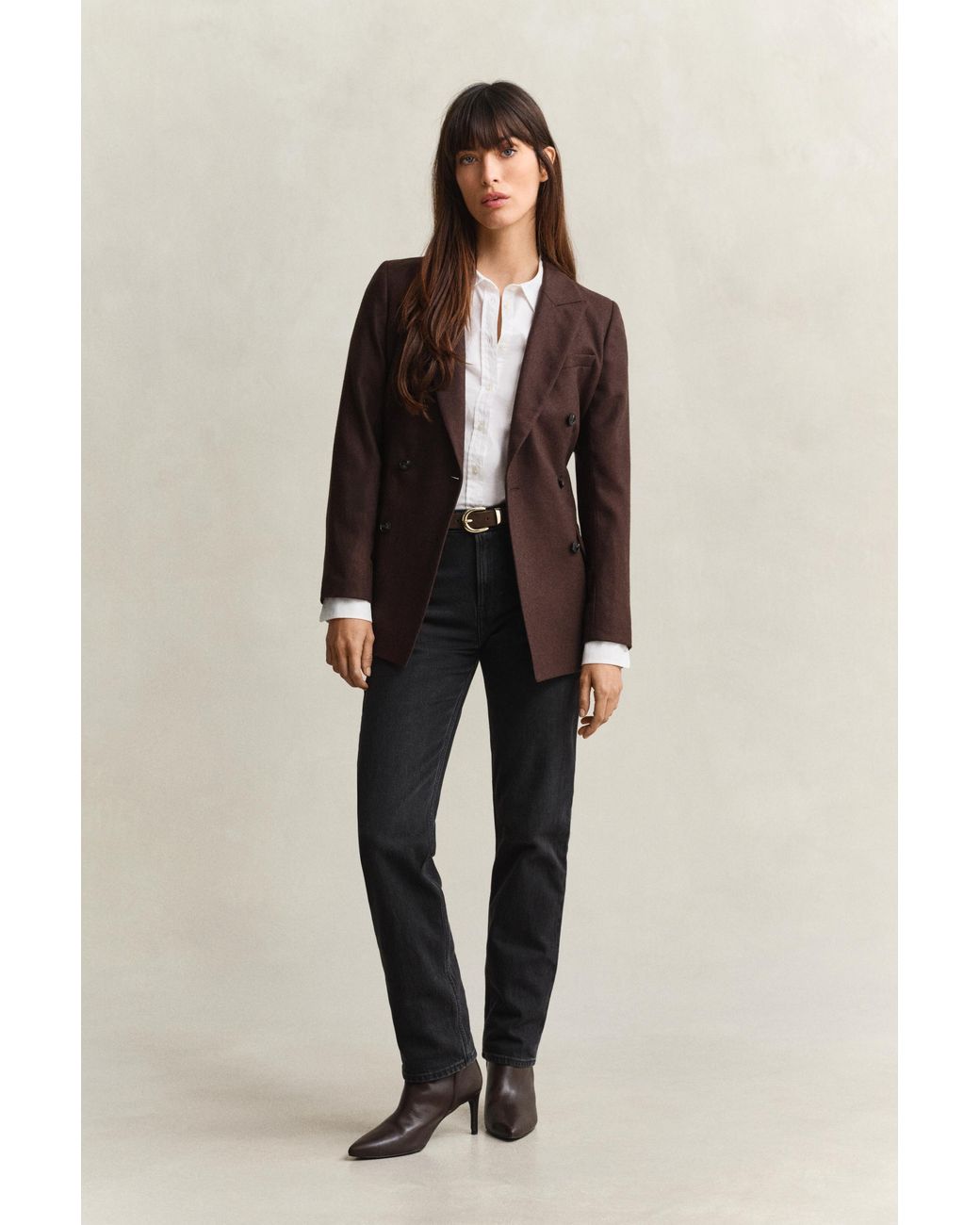 Gant White Classic Slim Stretch Oxford Shirt