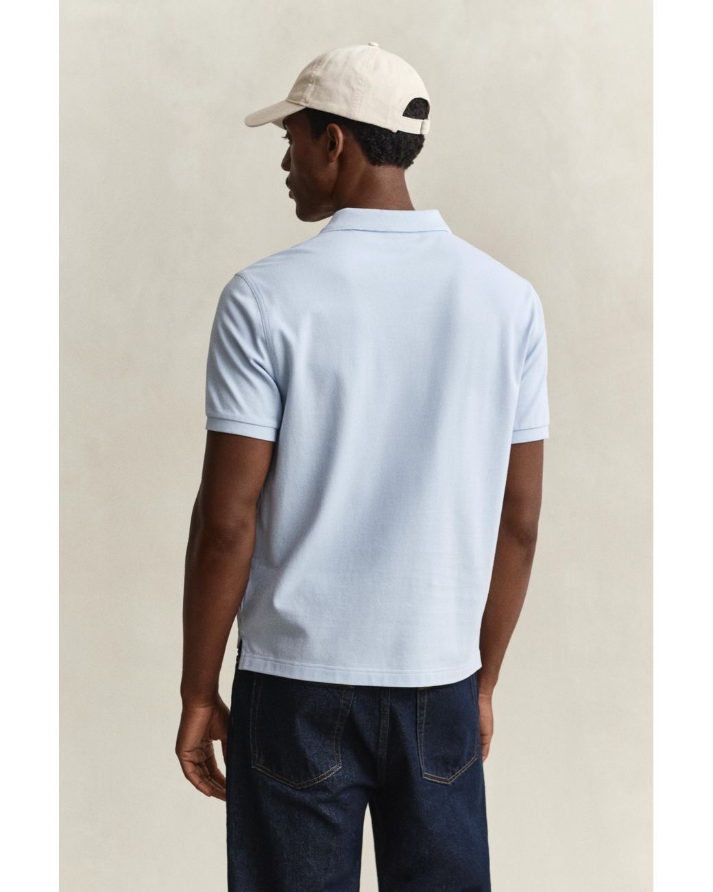 Gant Blue Classic Regular Polo Shirt for men