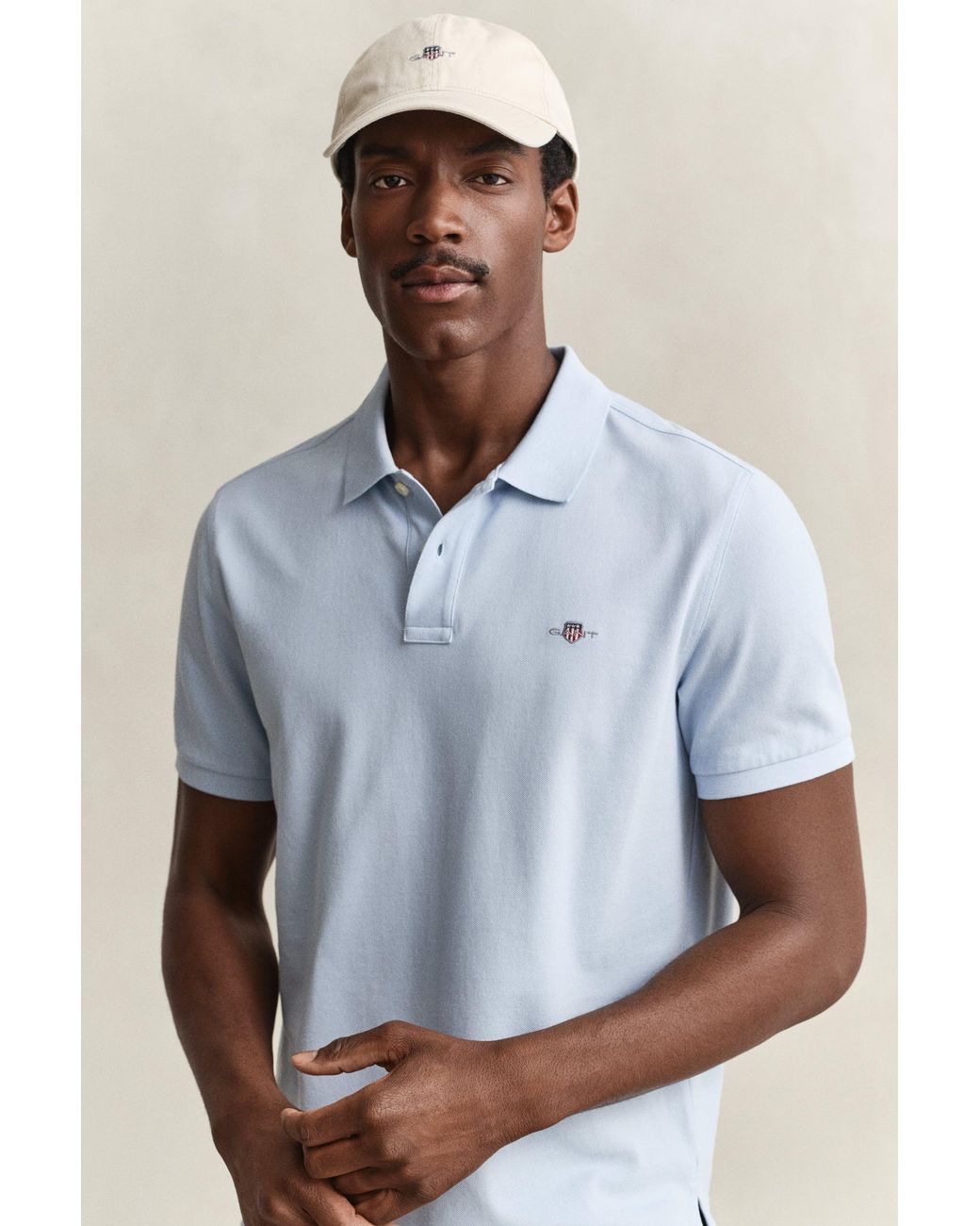 Gant Blue Classic Regular Polo Shirt for men