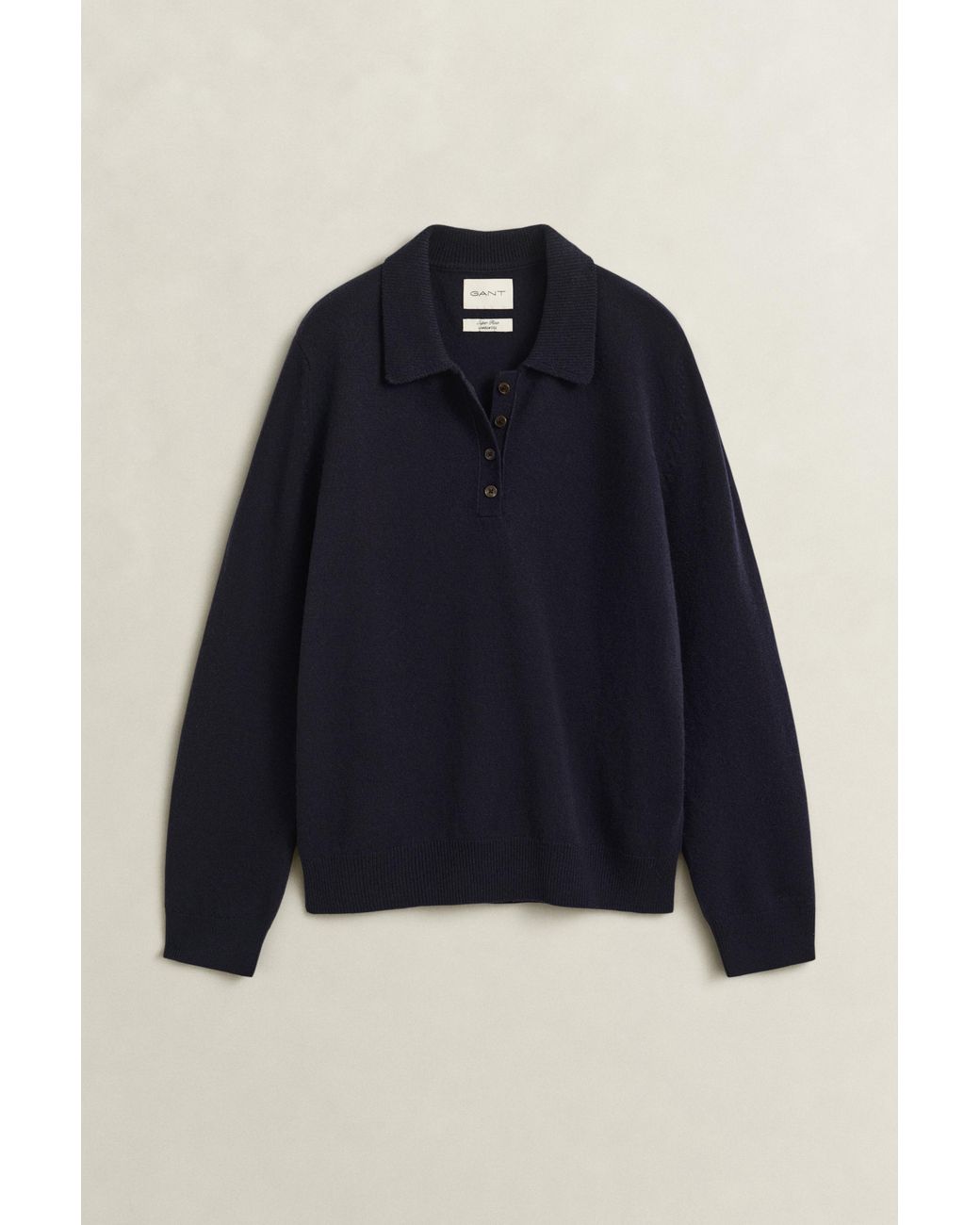Gant Blue Lambswool Rugger Sweater Evening