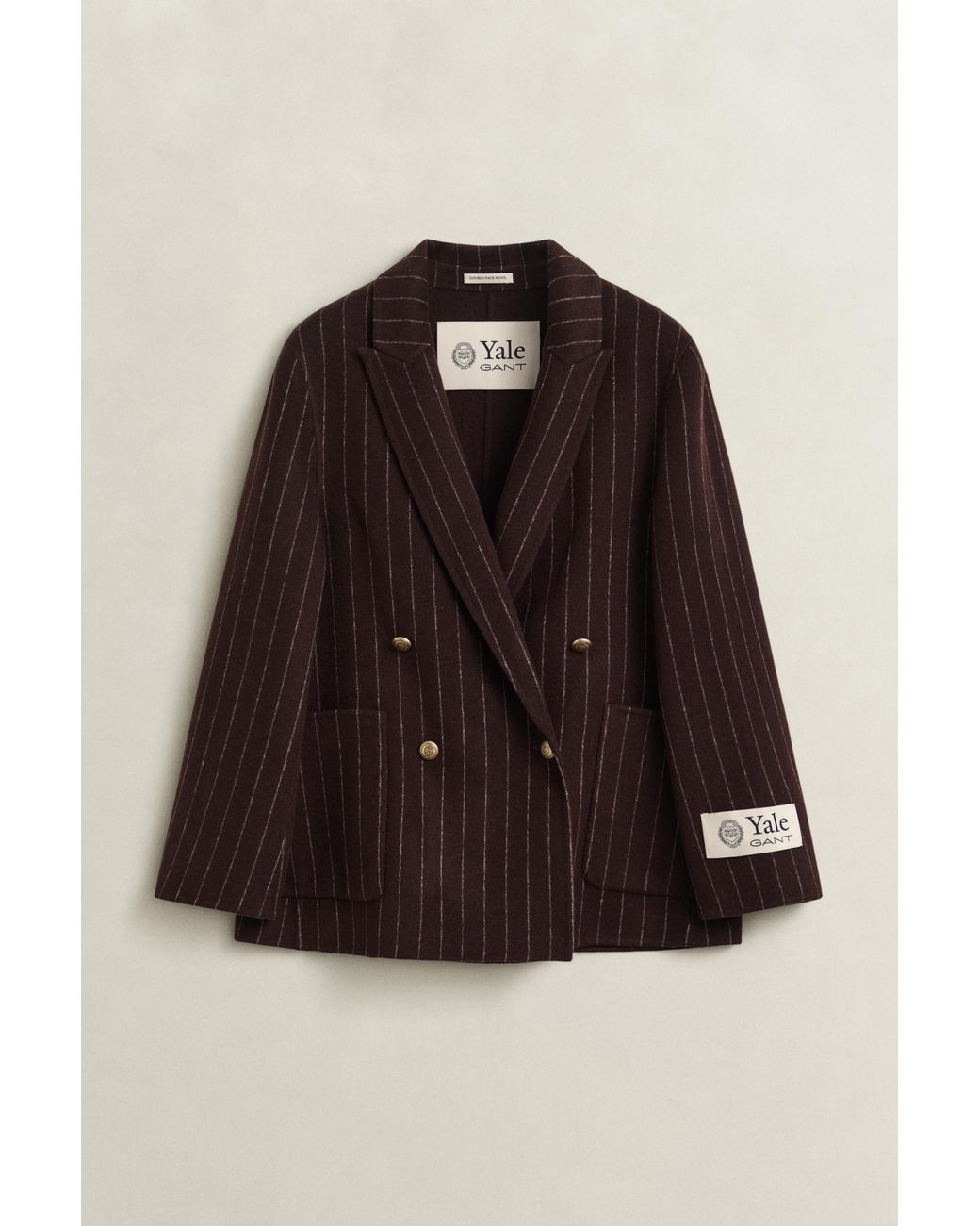 Gant Natural X Yale Pinstriped Handstitched Blazer Deep