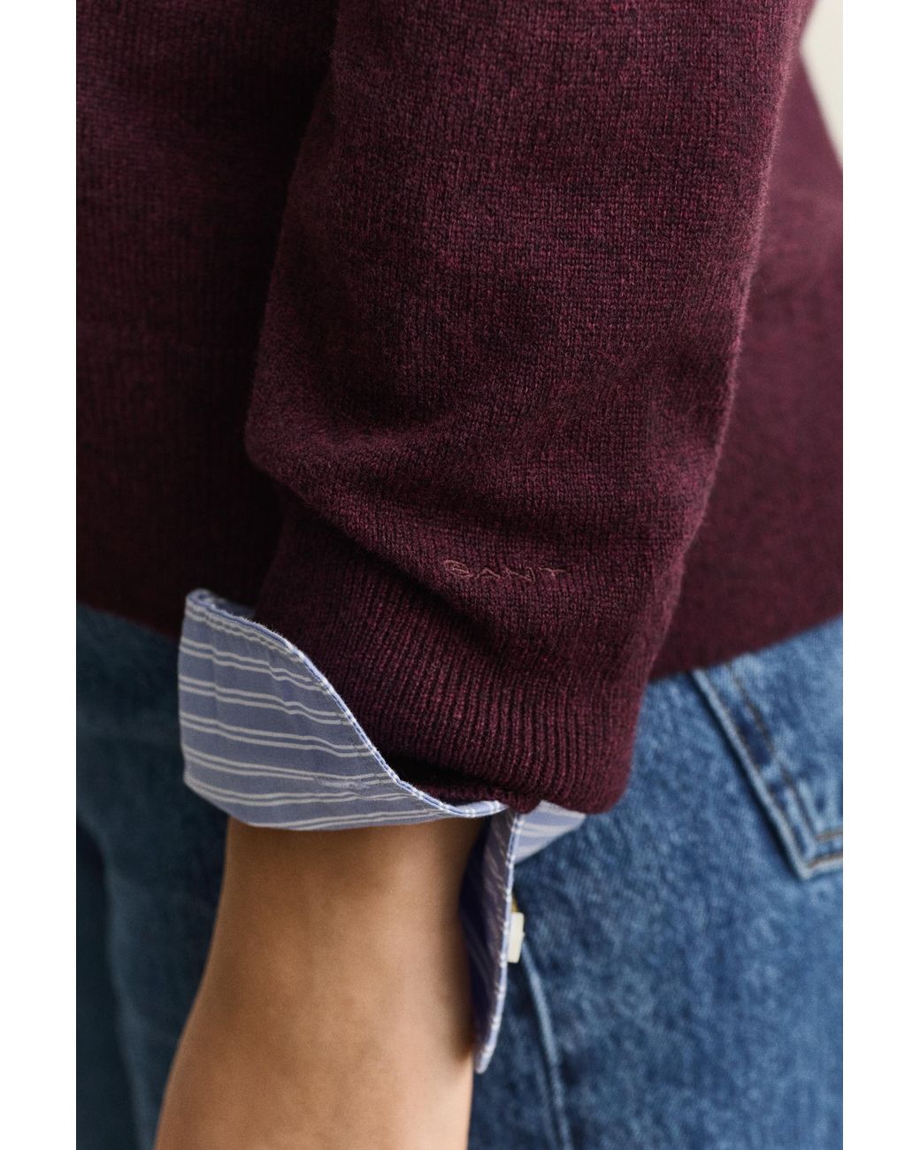 Gant Purple Superfine Lambswool Cardigan