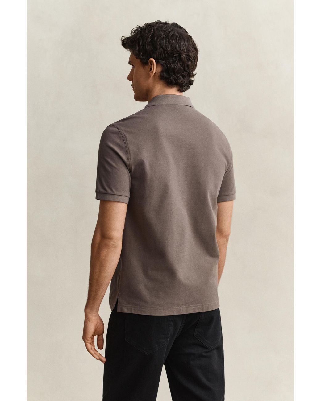 Gant Brown Classic Regular Polo Shirt for men