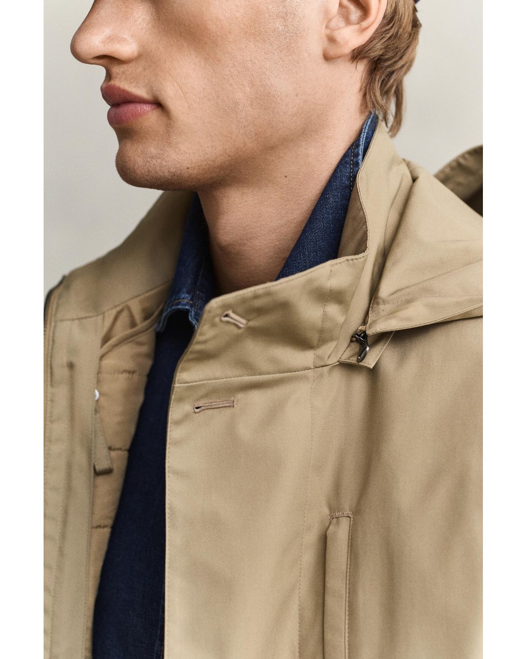 Gant Natural Double Jacket Light Taupe for men
