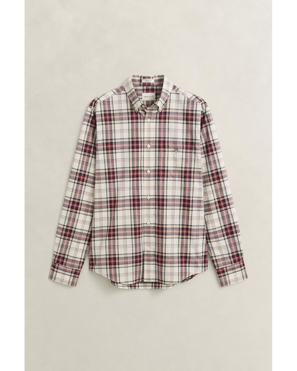 Gant Natural Checked Poplin Shirt for men