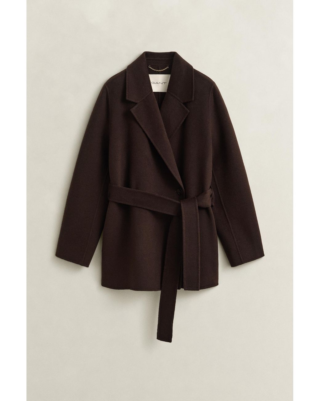 Gant Black Handstitched Belted Jacket Deep