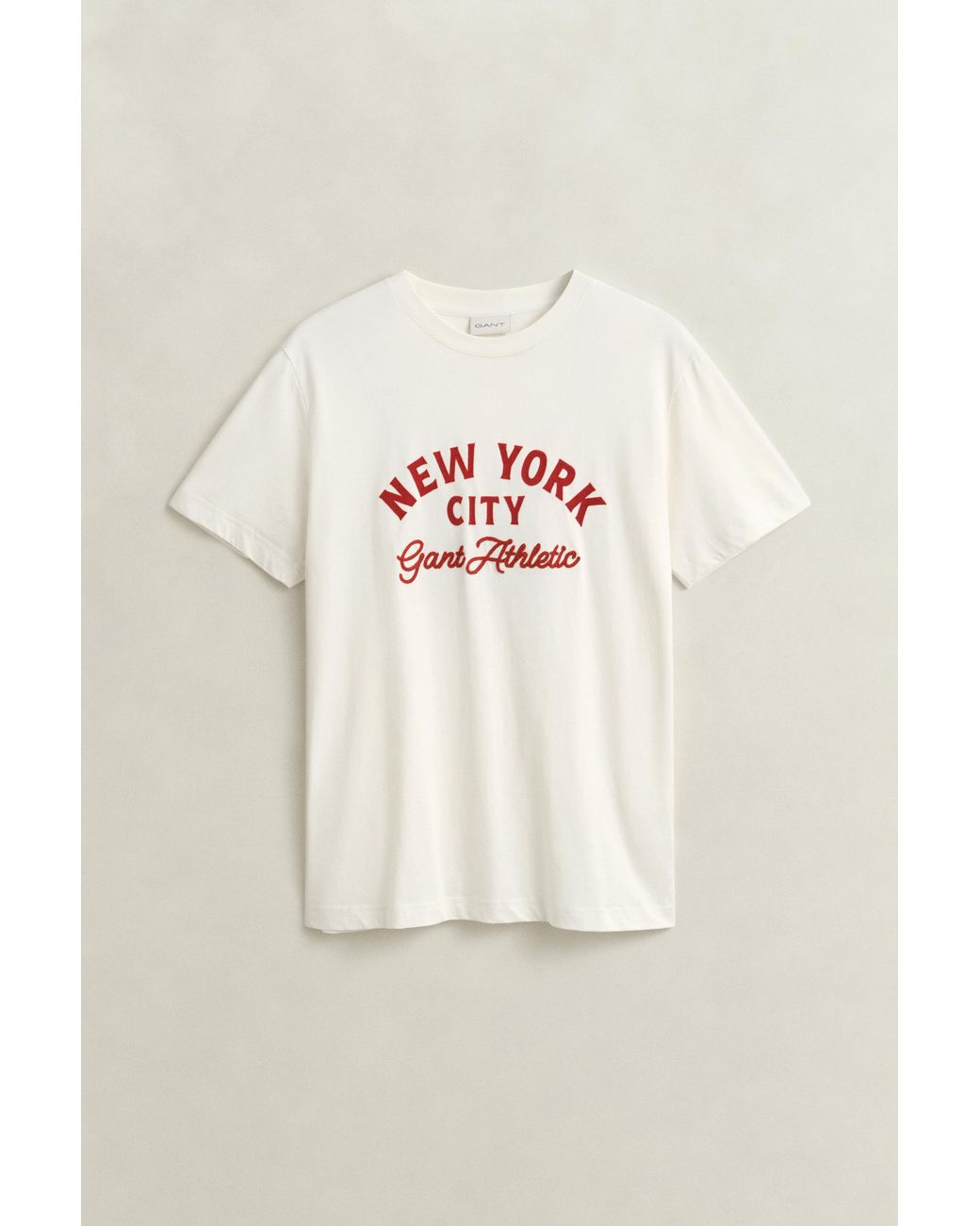 Gant Natural Graphic T-Shirt Cream for men