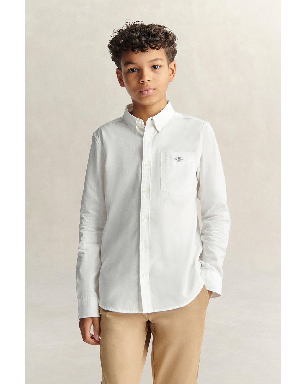 Gant Natural Teens Teen Boys Shield Poplin Shirt for men