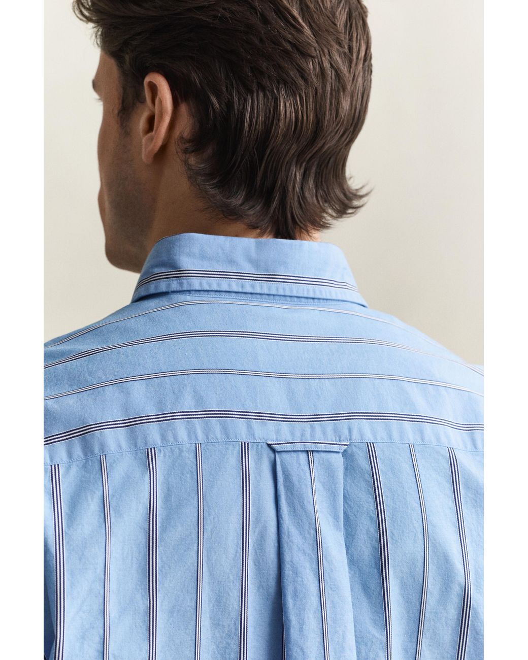 Gant Blue Relaxed Fit Dobby Striped Shirt for men