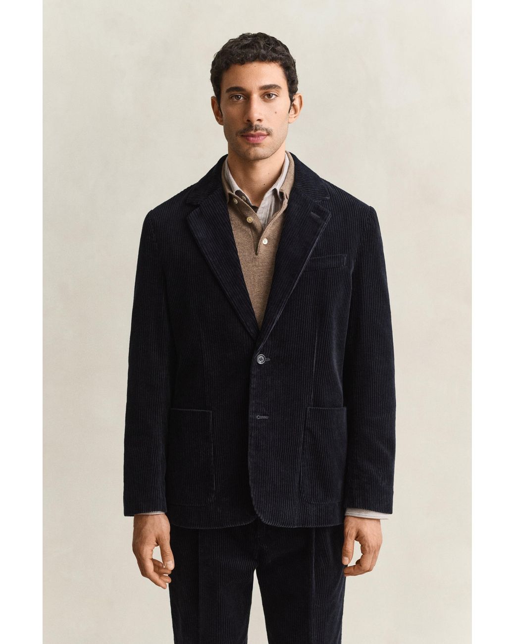 Gant Black Corduroy Suit Jacket Evening for men