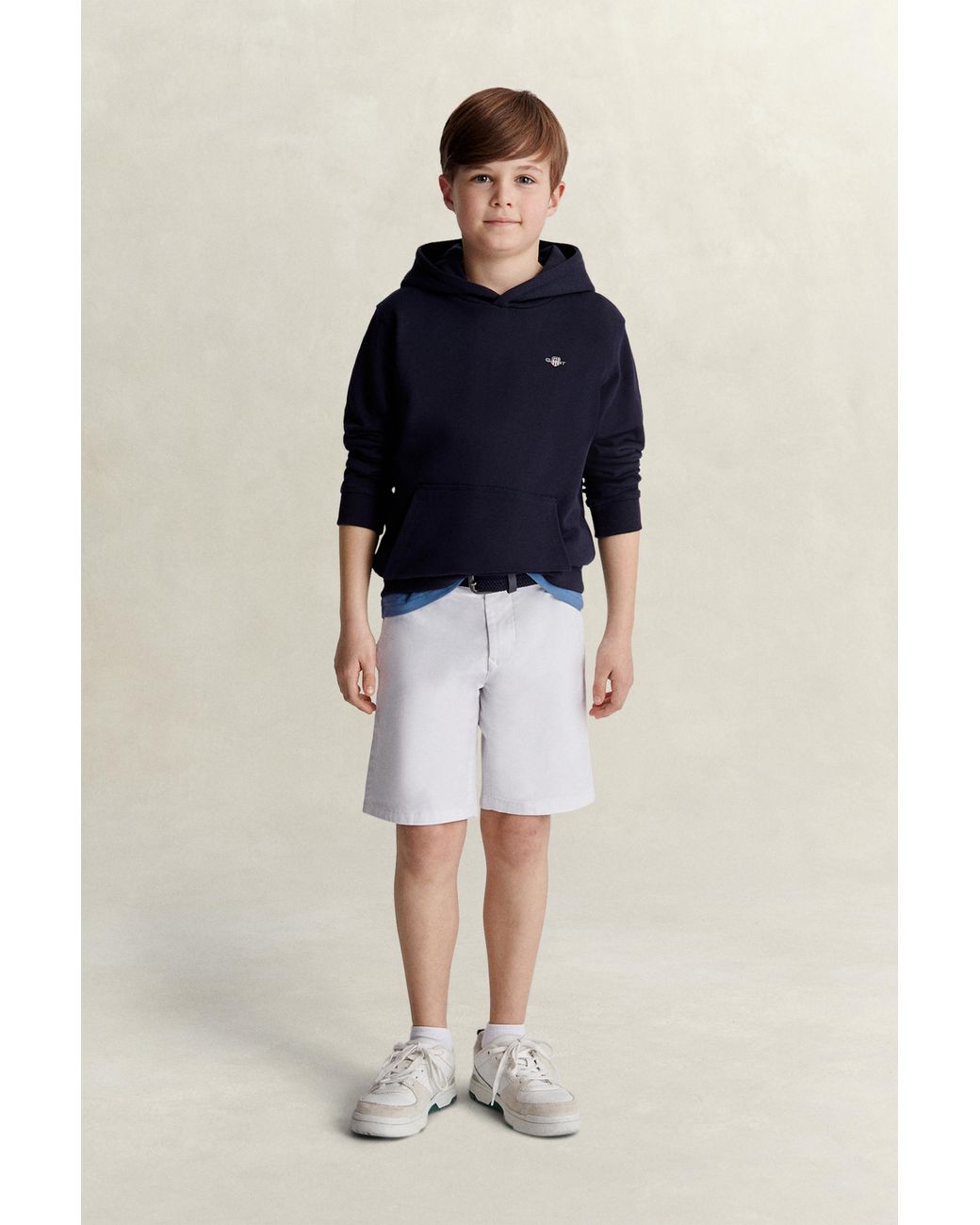 Gant Blue Teens Shield Hoodie Evening