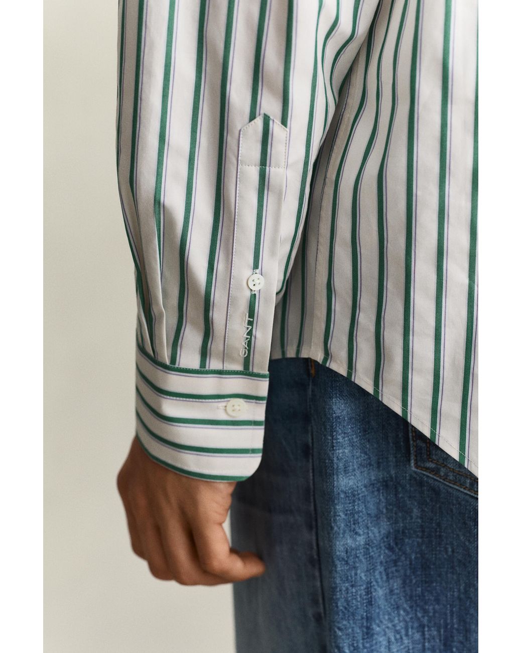 Gant Blue Dobby Striped Shirt for men