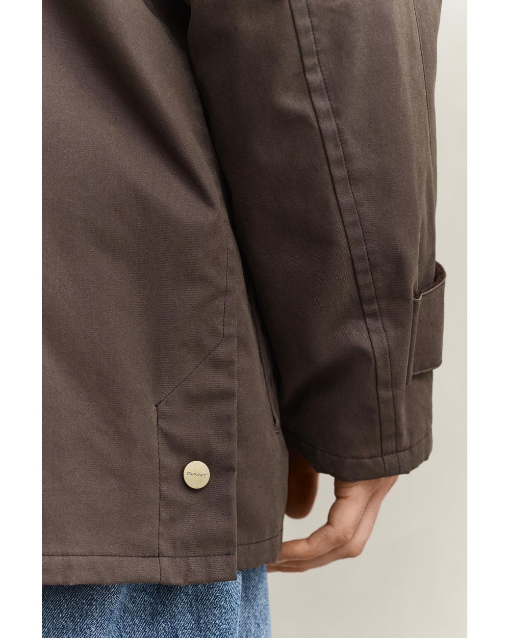 Gant Brown Waxed Barn Jacket for men