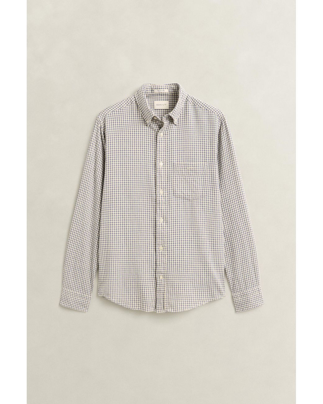 Gant Gray Checked Windblown Flannel Shirt for men
