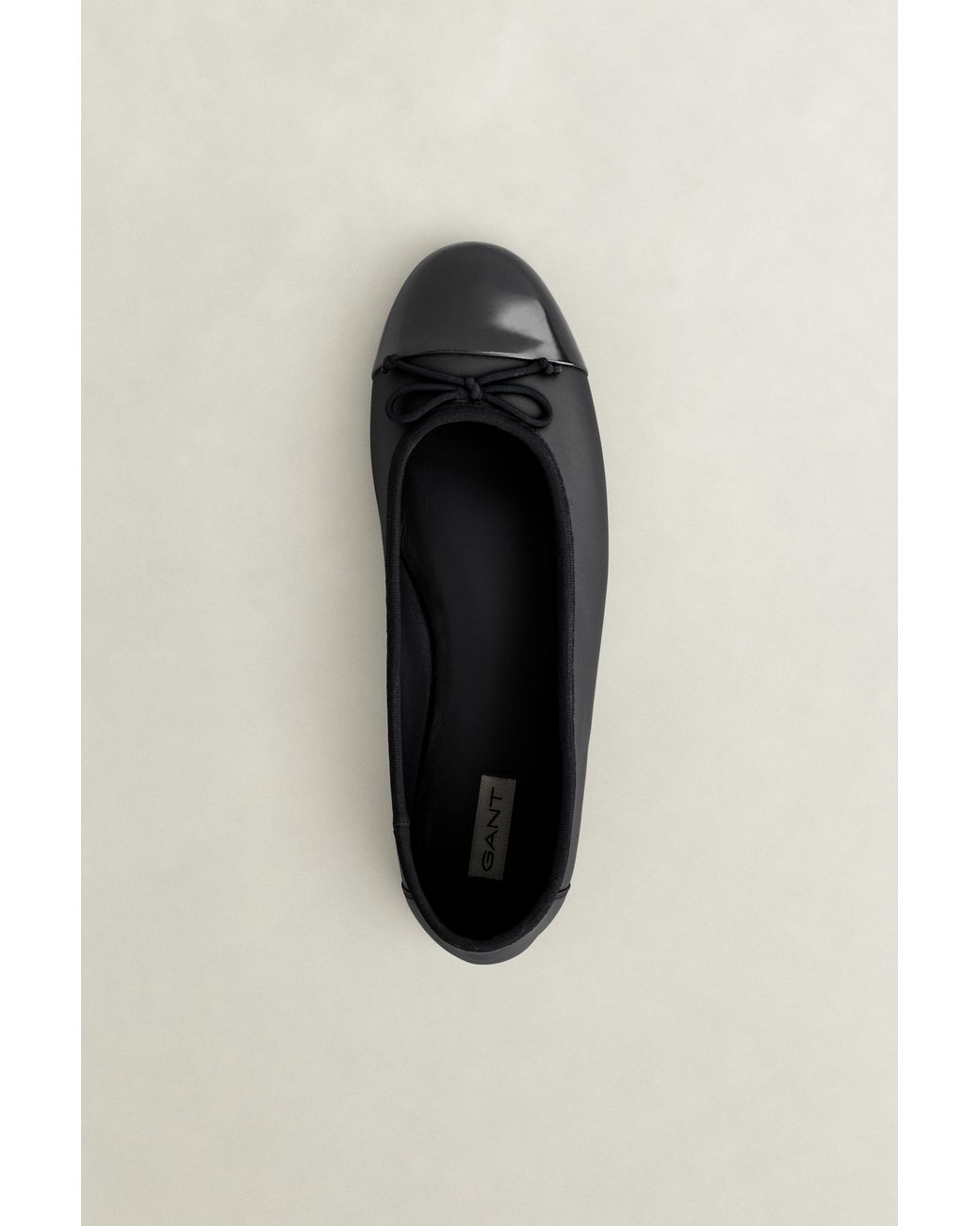 Gant Black Chadii Leather Ballet Flats