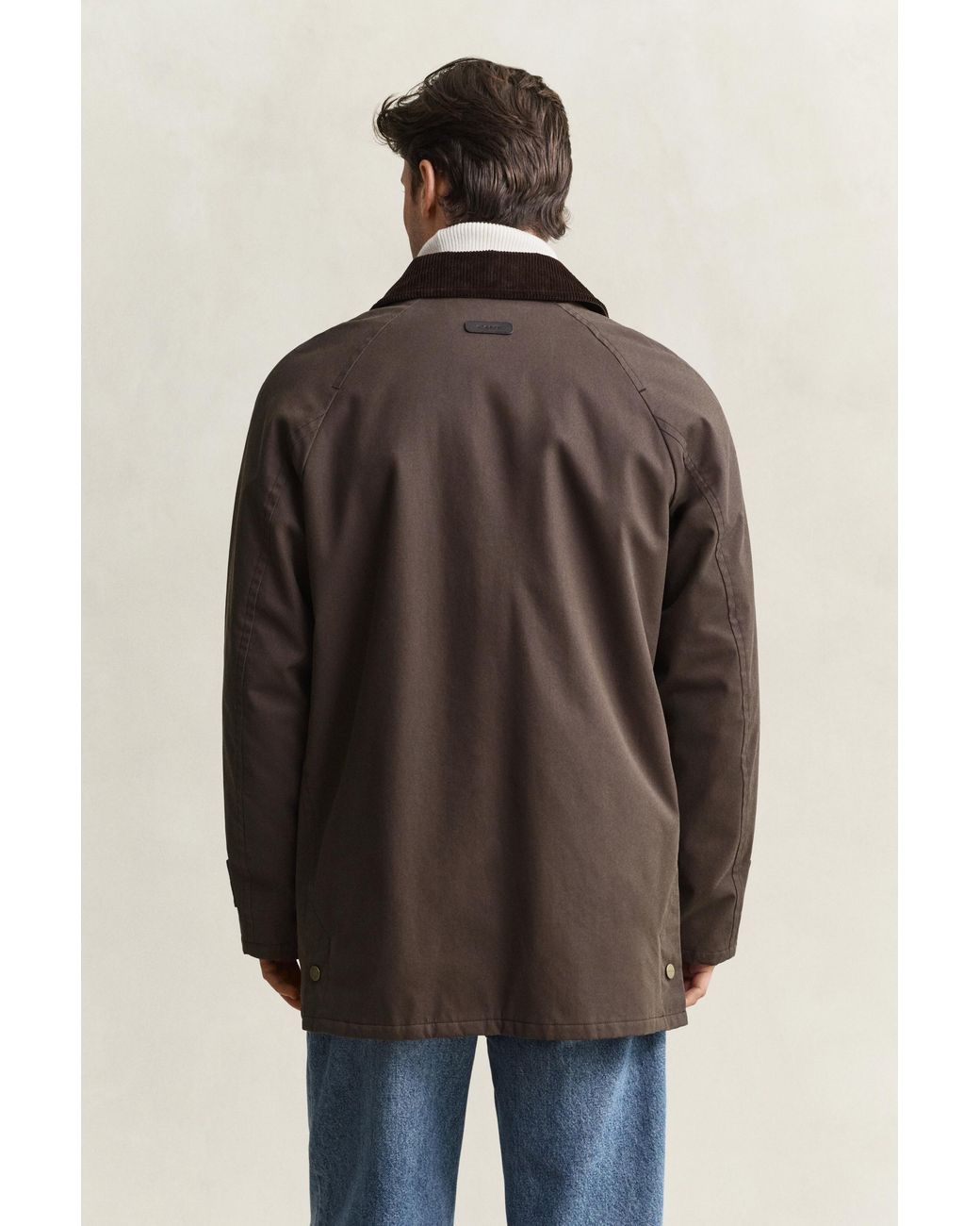 Gant Brown Waxed Barn Jacket for men
