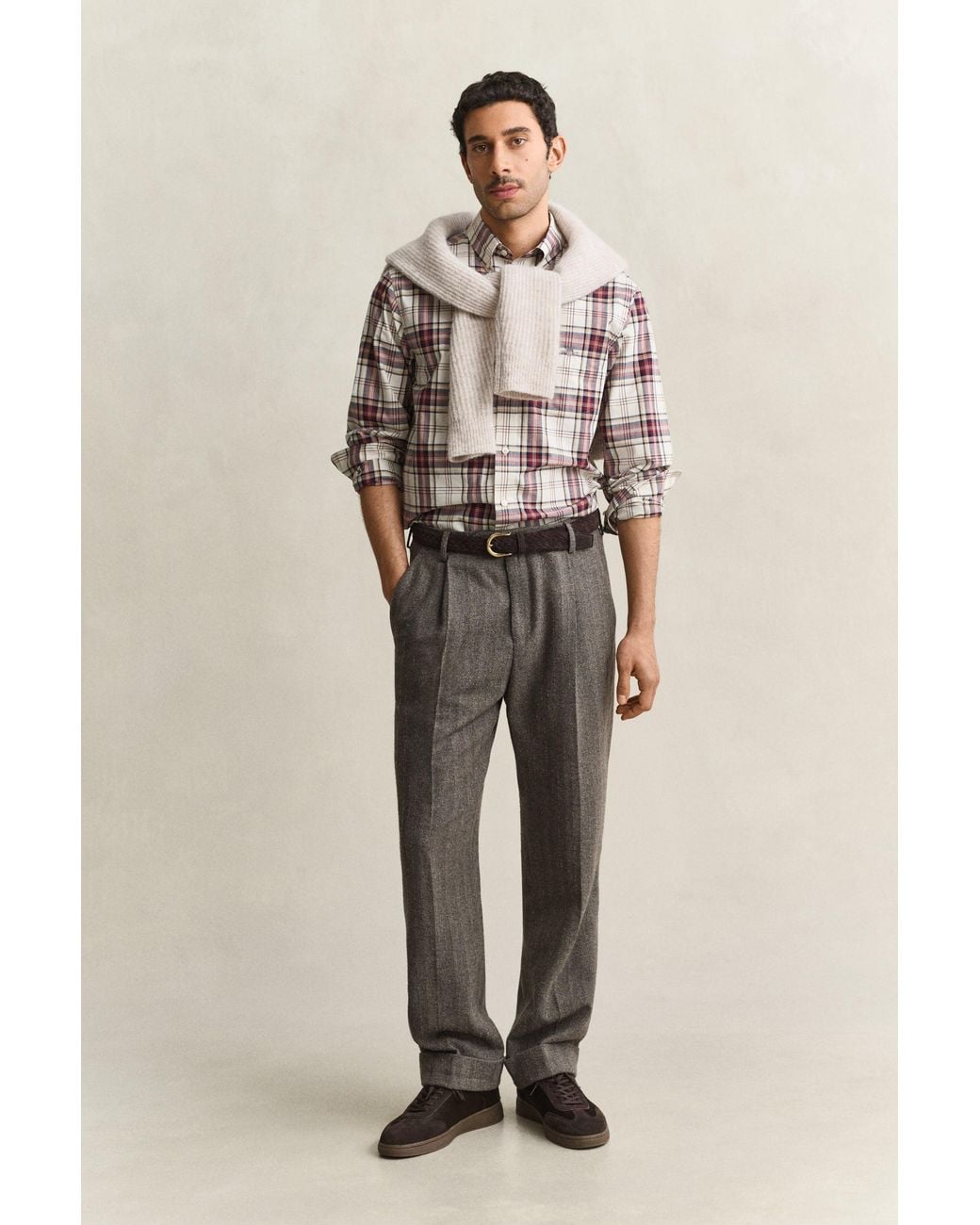Gant Natural Checked Poplin Shirt for men