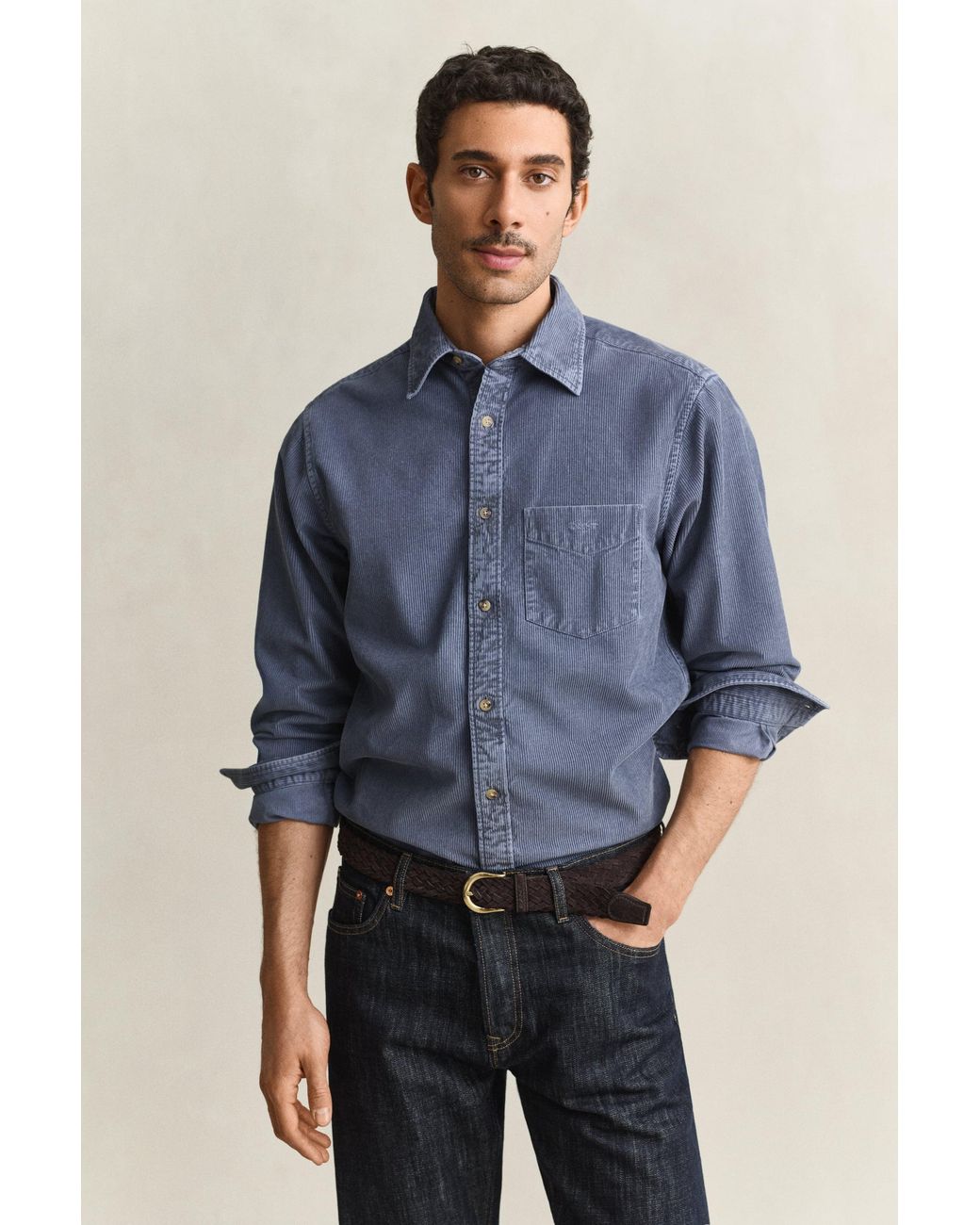 Gant Blue Corduroy Shirt for men