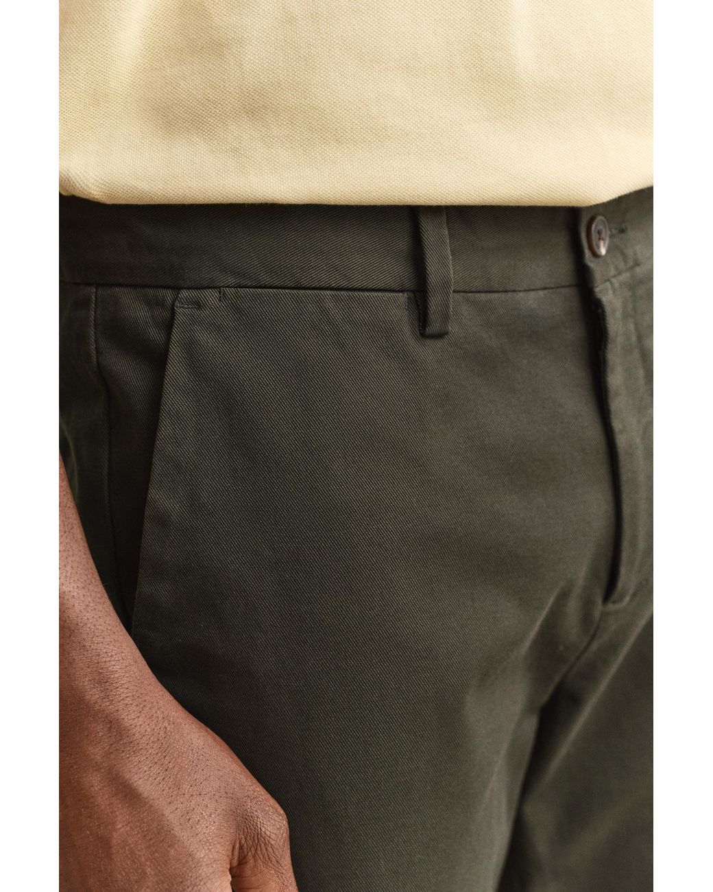 Gant Green Slim Smart Chinos Dark Moss for men