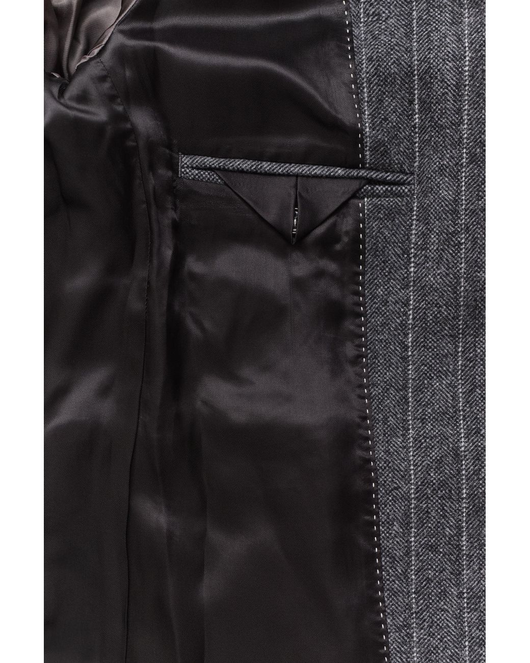 Gant Blue Pinstriped Hourglass Blazer Charcoal Melange