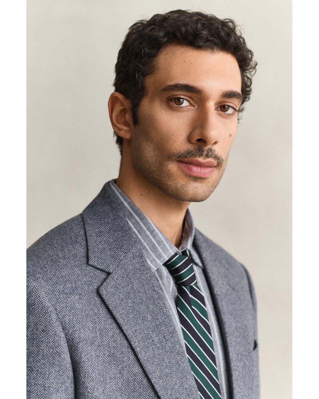 Gant Gray Wool Herringbone Suit Jacket Persian for men