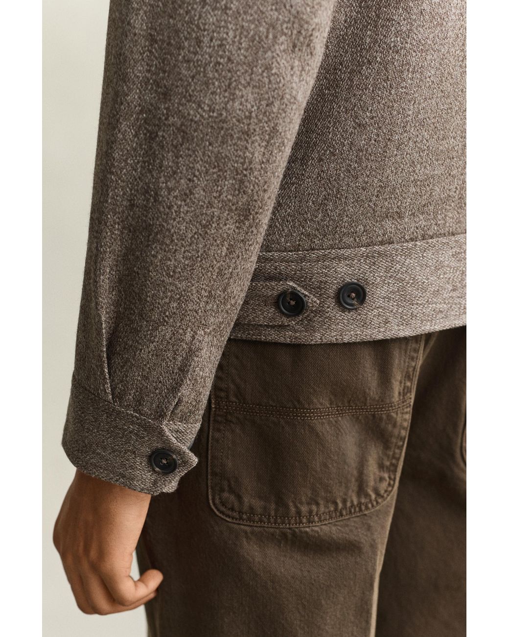 Gant Natural Mélange Wool Jacket for men