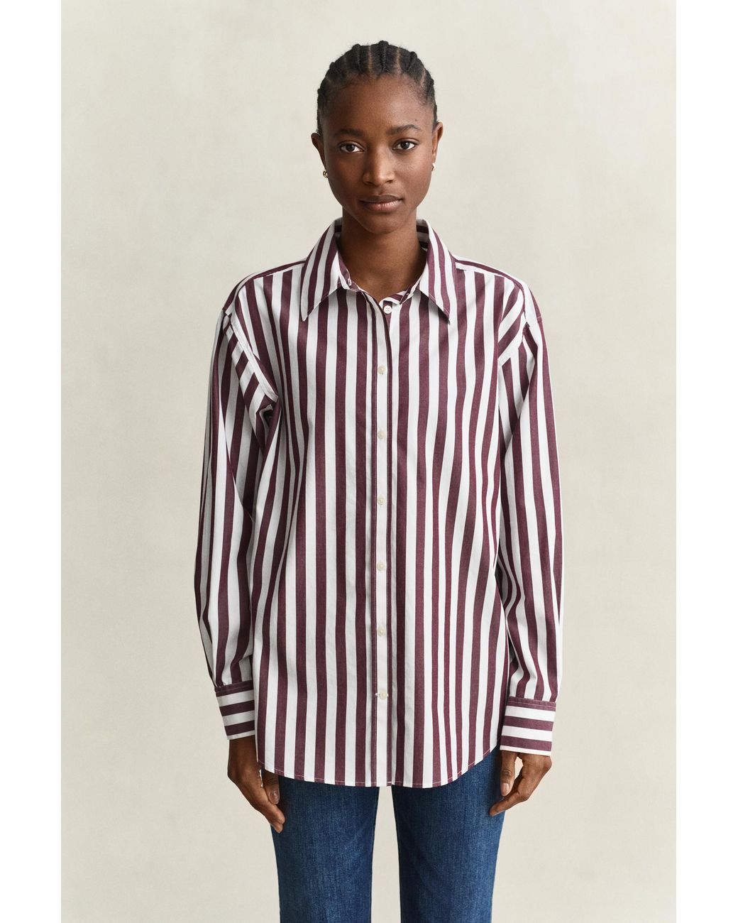 Gant Multicolor Relaxed Striped Poplin Shirt