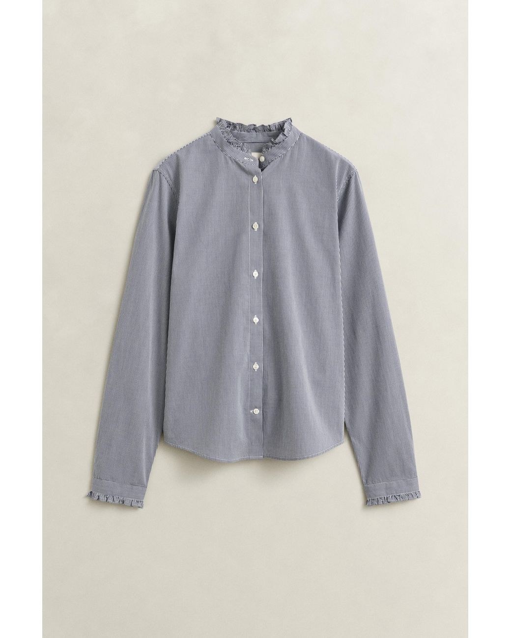 Gant Blue Frill Collar Blouse Classic