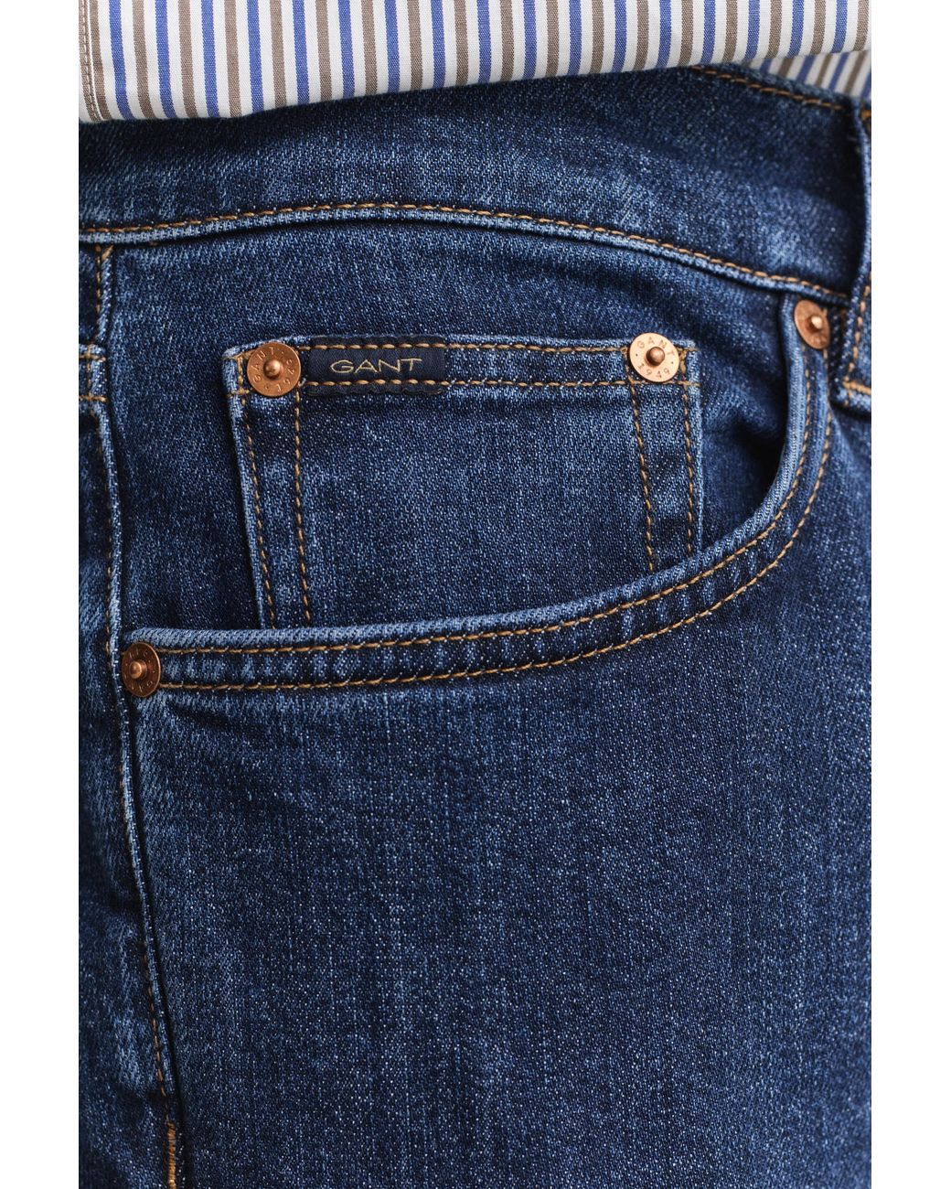 Gant Blue Slim Clean Wash Jeans Mid for men