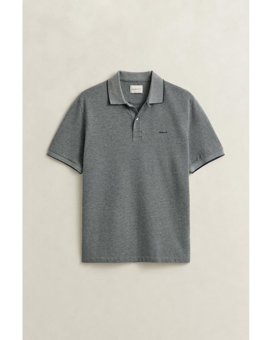 Gant Gray Two-Toned Polo Shirt Evening for men