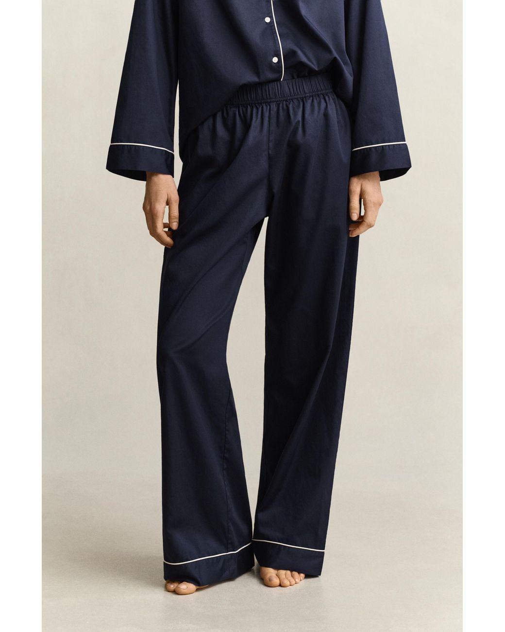 Gant Blue Satin Pajama Set Evening