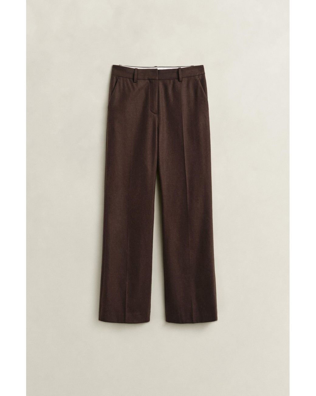 Gant Black Slim Flared Flannel Pants Deep