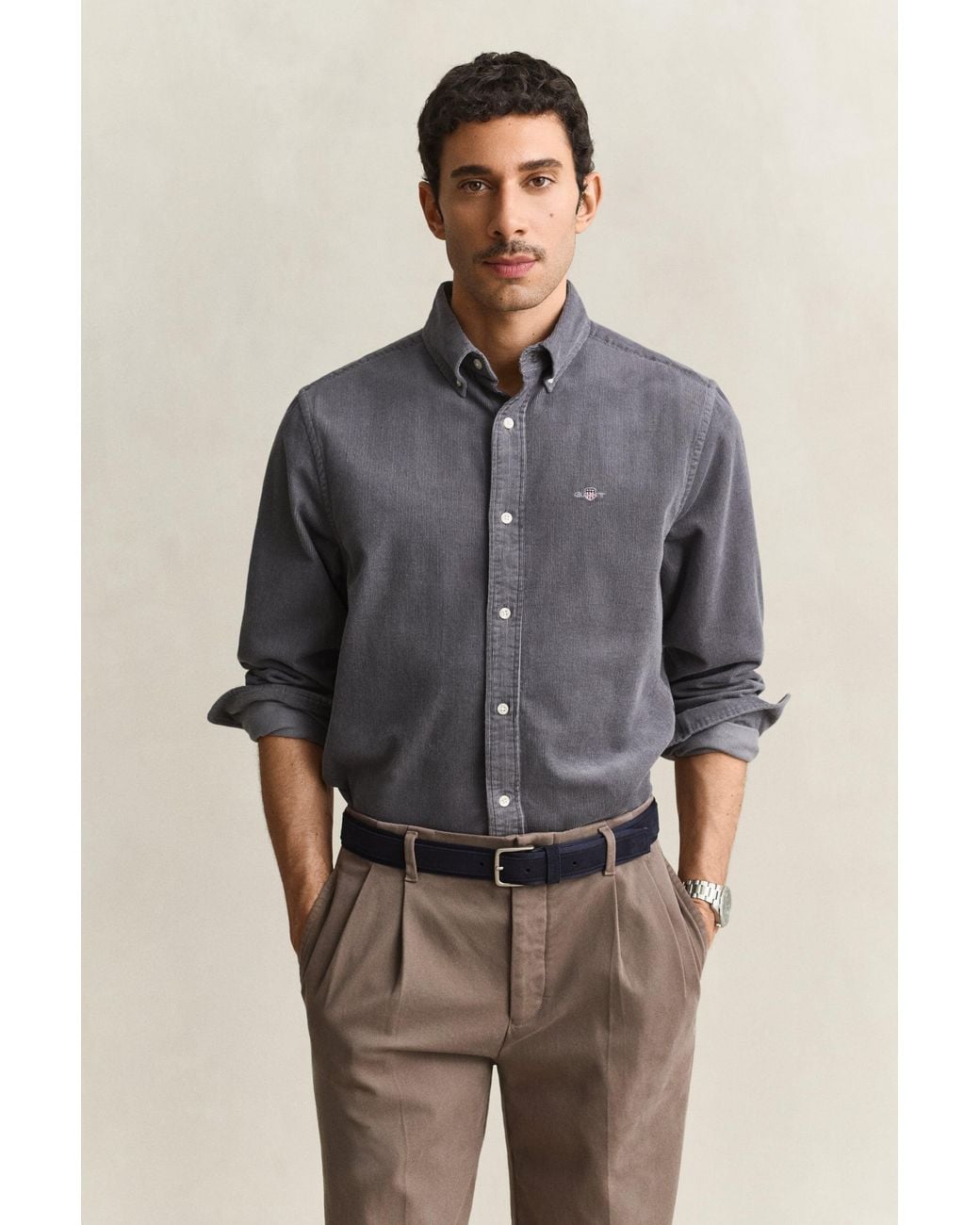 Gant Gray Corduroy Shirt for men