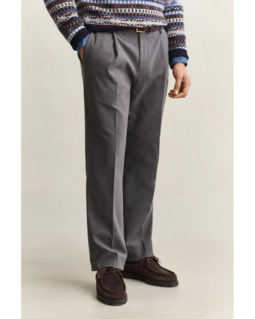 Gant Blue Moleskin Suit Pants for men