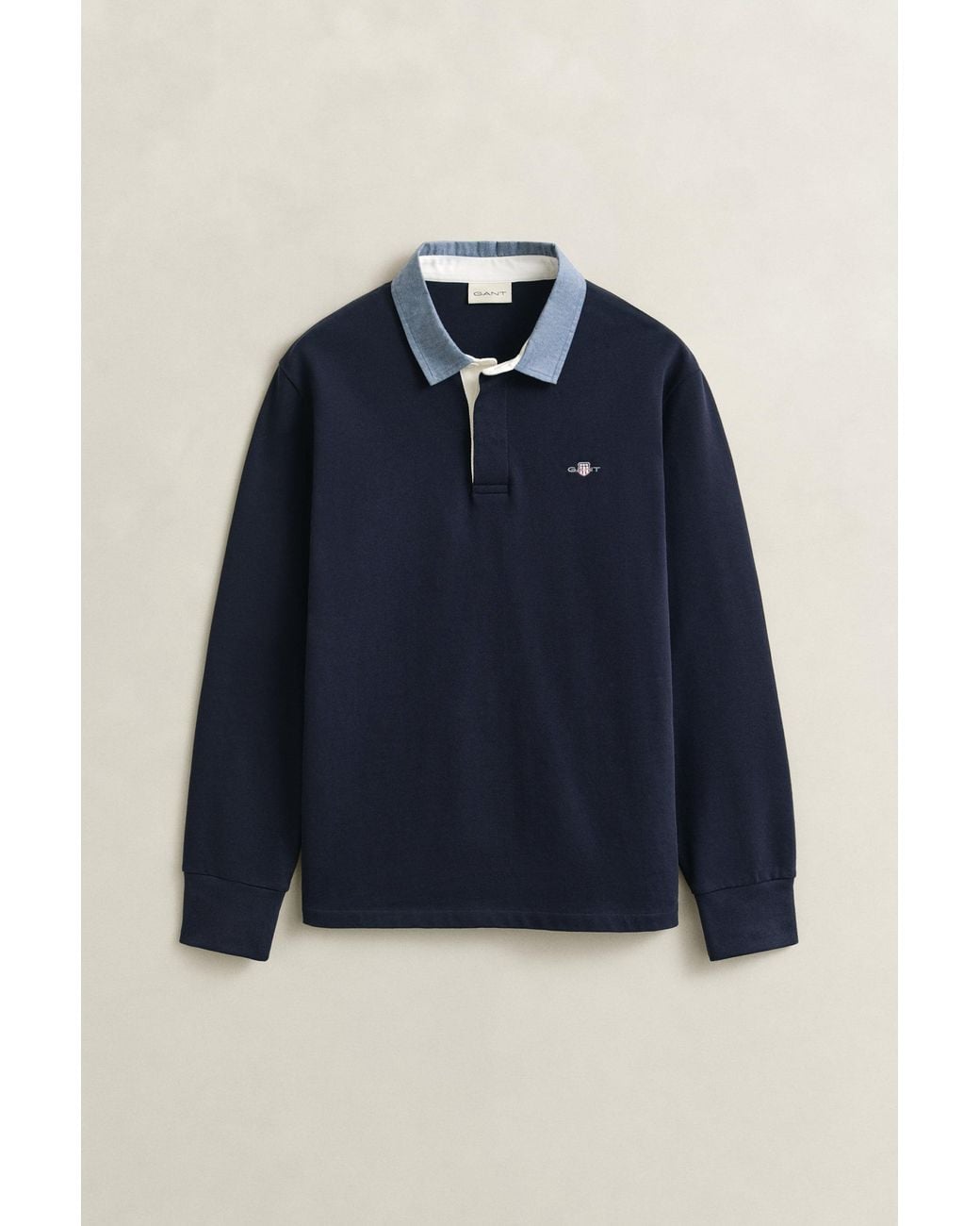 Gant Blue Chambray Collar Heavy Rugger for men