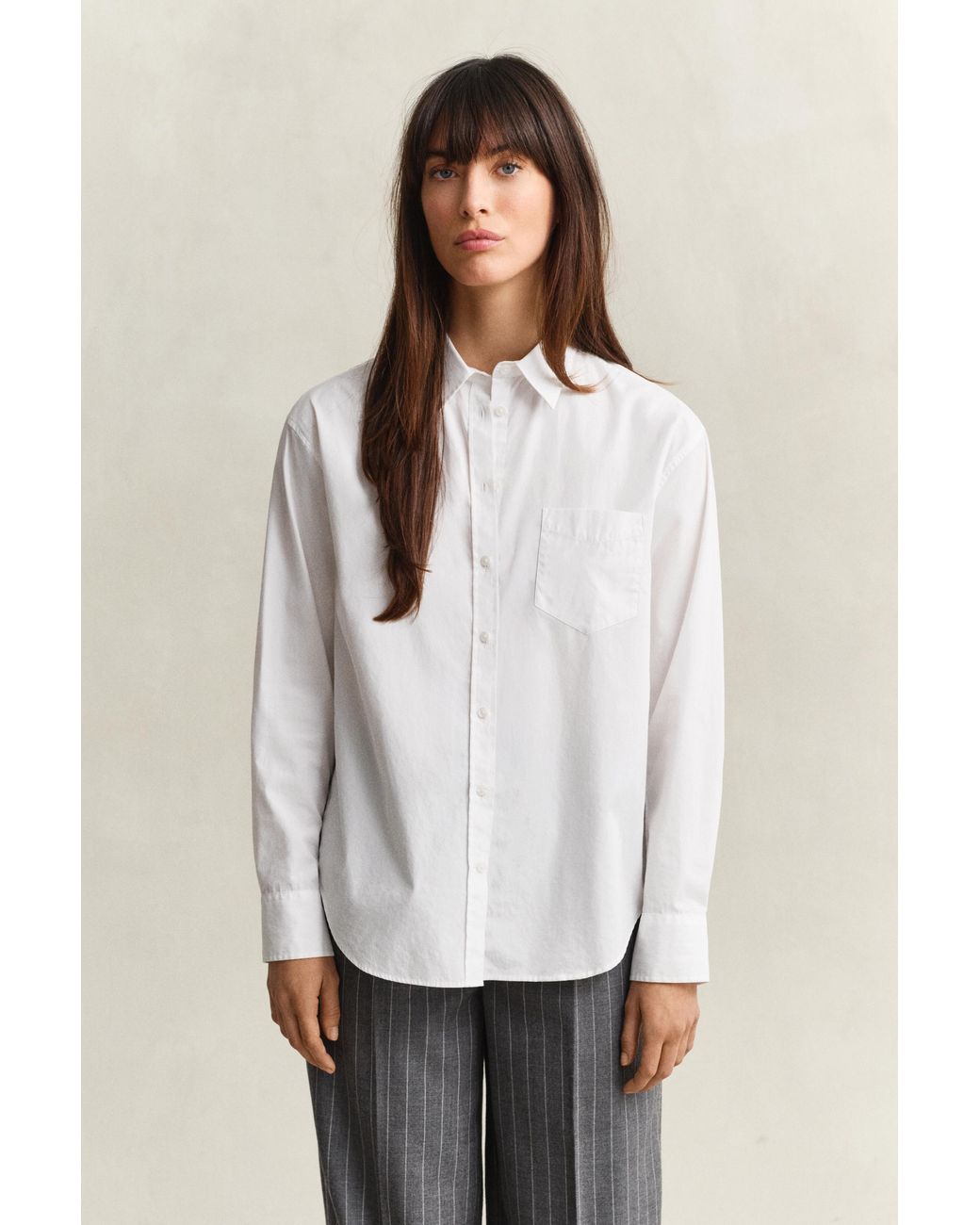 Gant Blue Relaxed Fit Classic Poplin Shirt