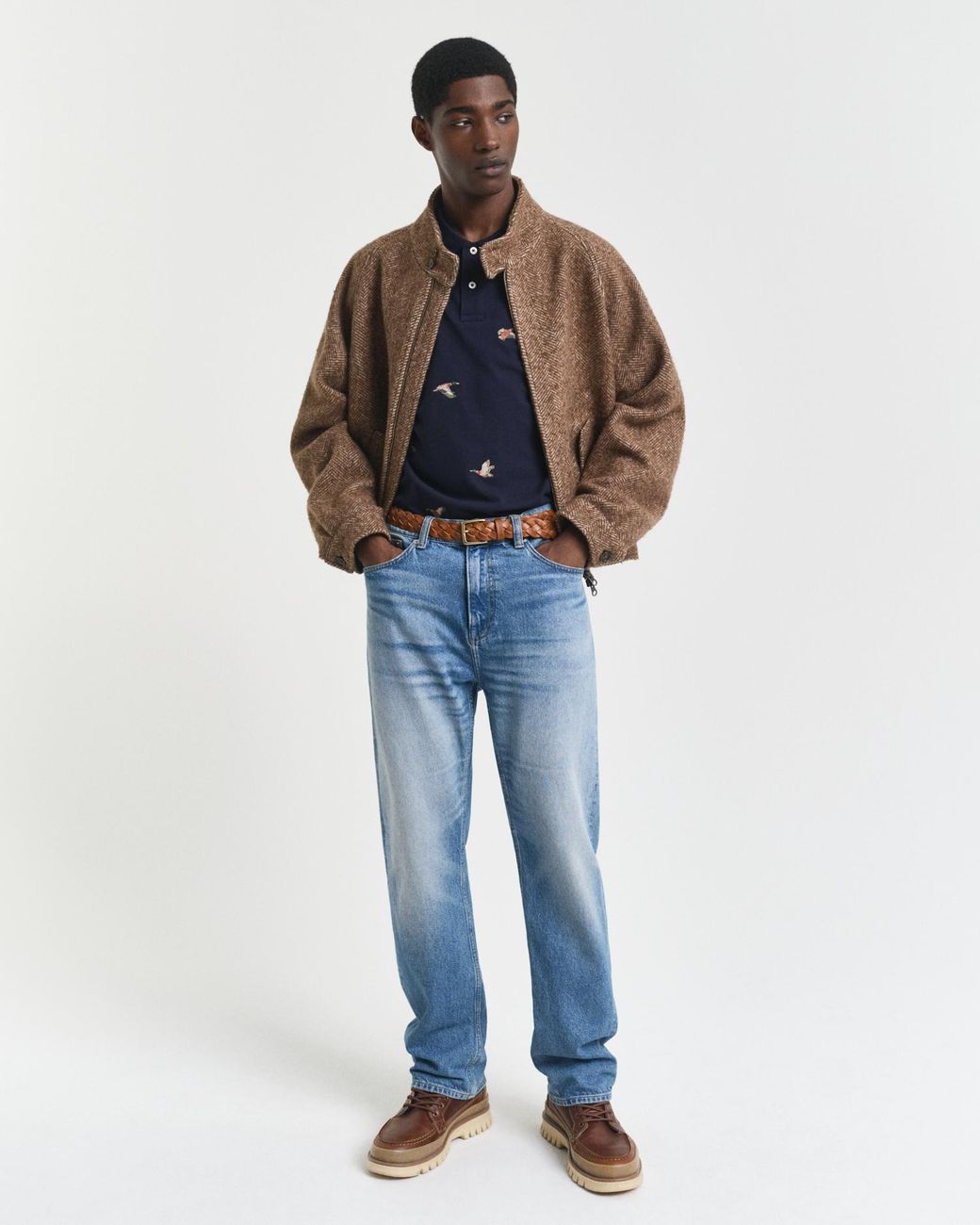 Gant Blue Embroidered Polo Shirt for men